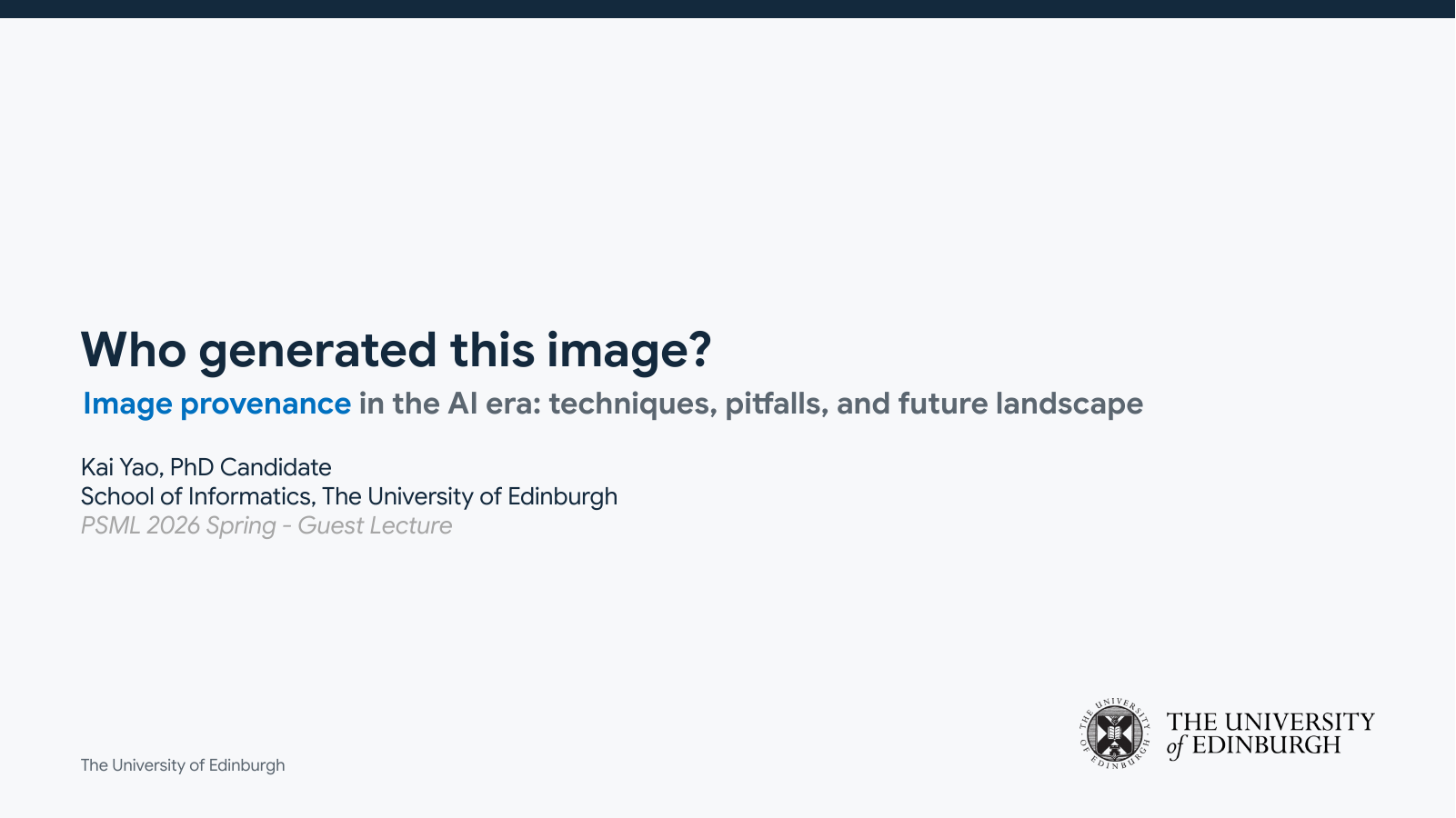 Slide 1 of the guest lecture